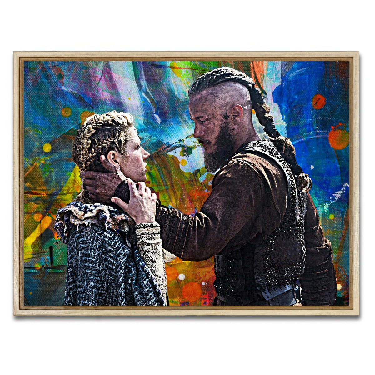AUTO-MOCKUP WHITE | Ragnar & Lagertha | 1 Piece | Natural Framed Canvas | group=4x3