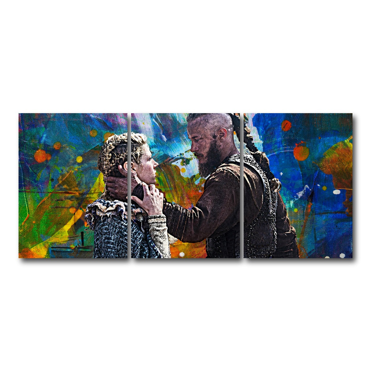 AUTO-MOCKUP WHITE | Ragnar & Lagertha | 3 Piece | Gallery Wrap Canvas | group=18x24