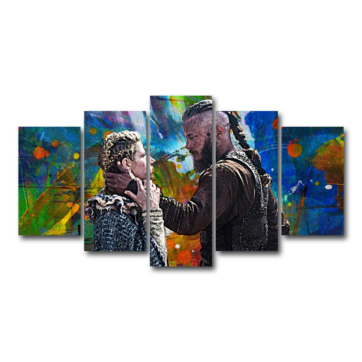 AUTO-MOCKUP WHITE | Ragnar & Lagertha | 5 Piece | Gallery Wrap Canvas | group=5_normal