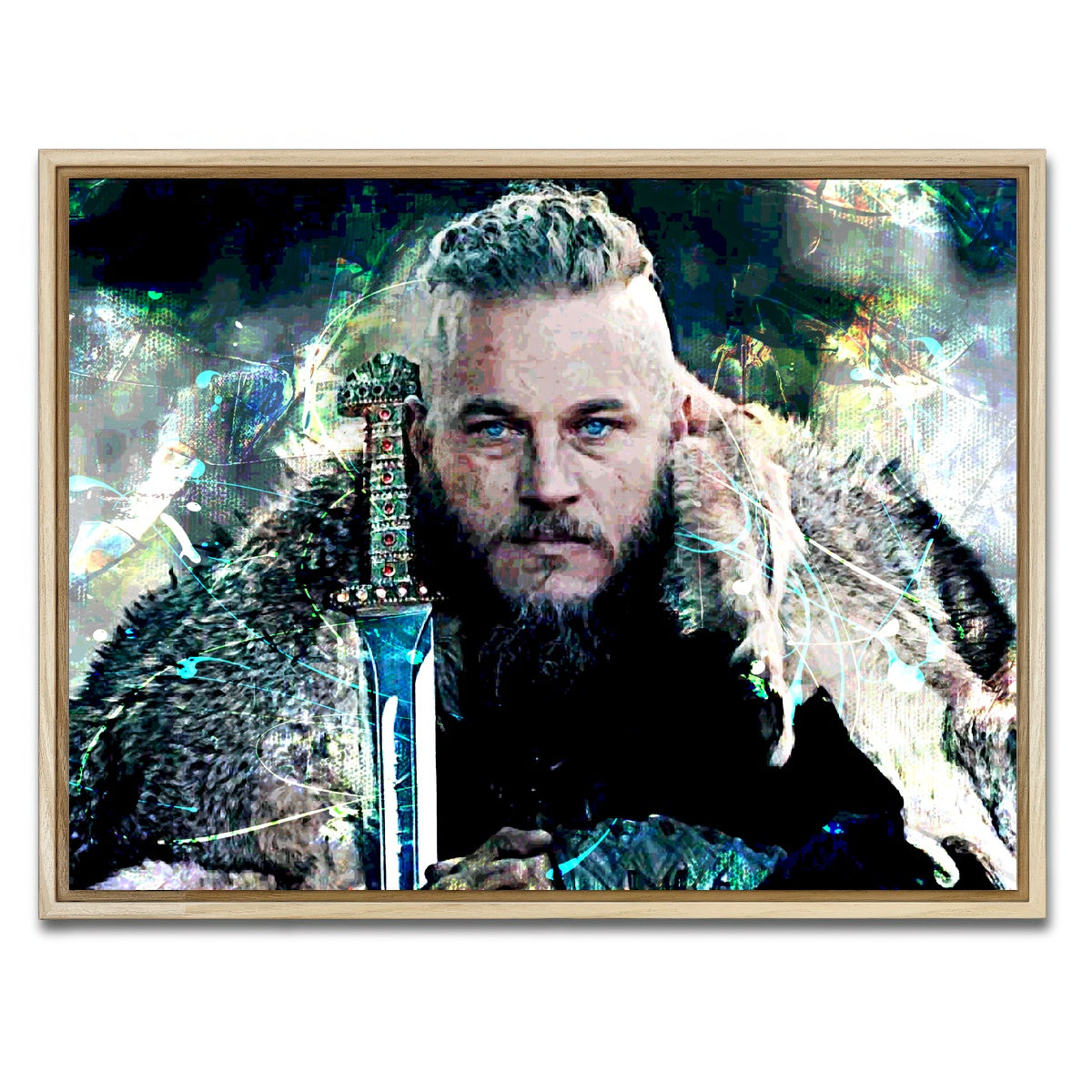 AUTO-MOCKUP WHITE | Ragnar Lothbrok | 1 Piece | Natural Framed Canvas | group=4x3