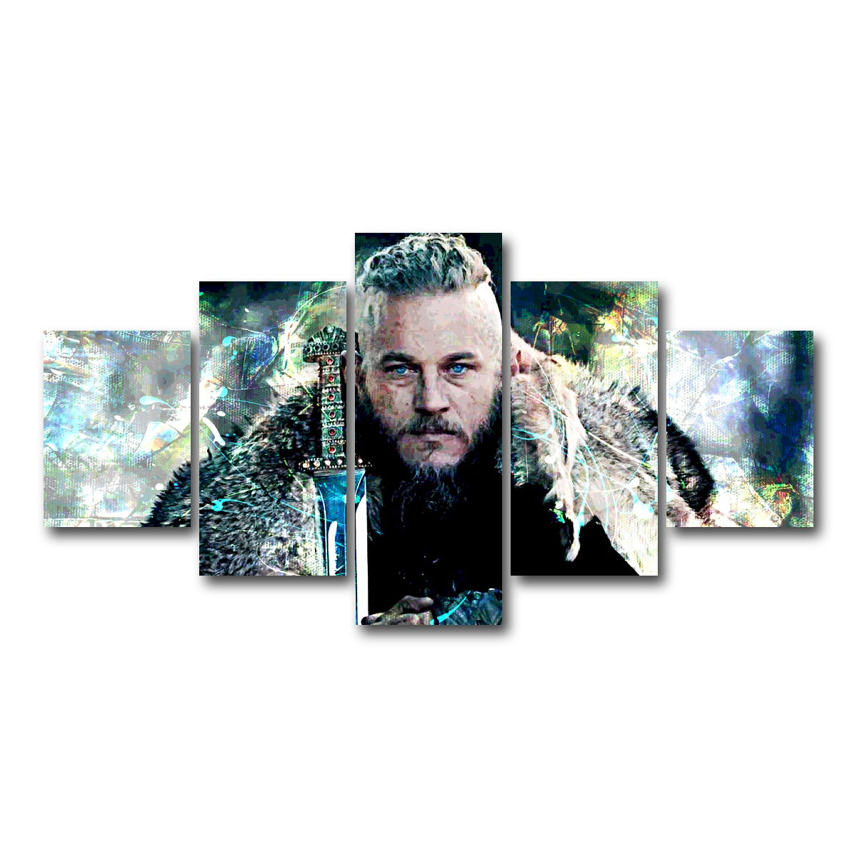 AUTO-MOCKUP WHITE | Ragnar Lothbrok | 5 Piece | Gallery Wrap Canvas | group=5_short