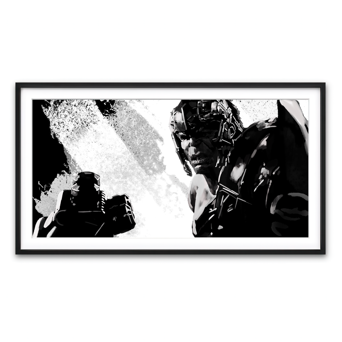 Framed Print 2x1 Black