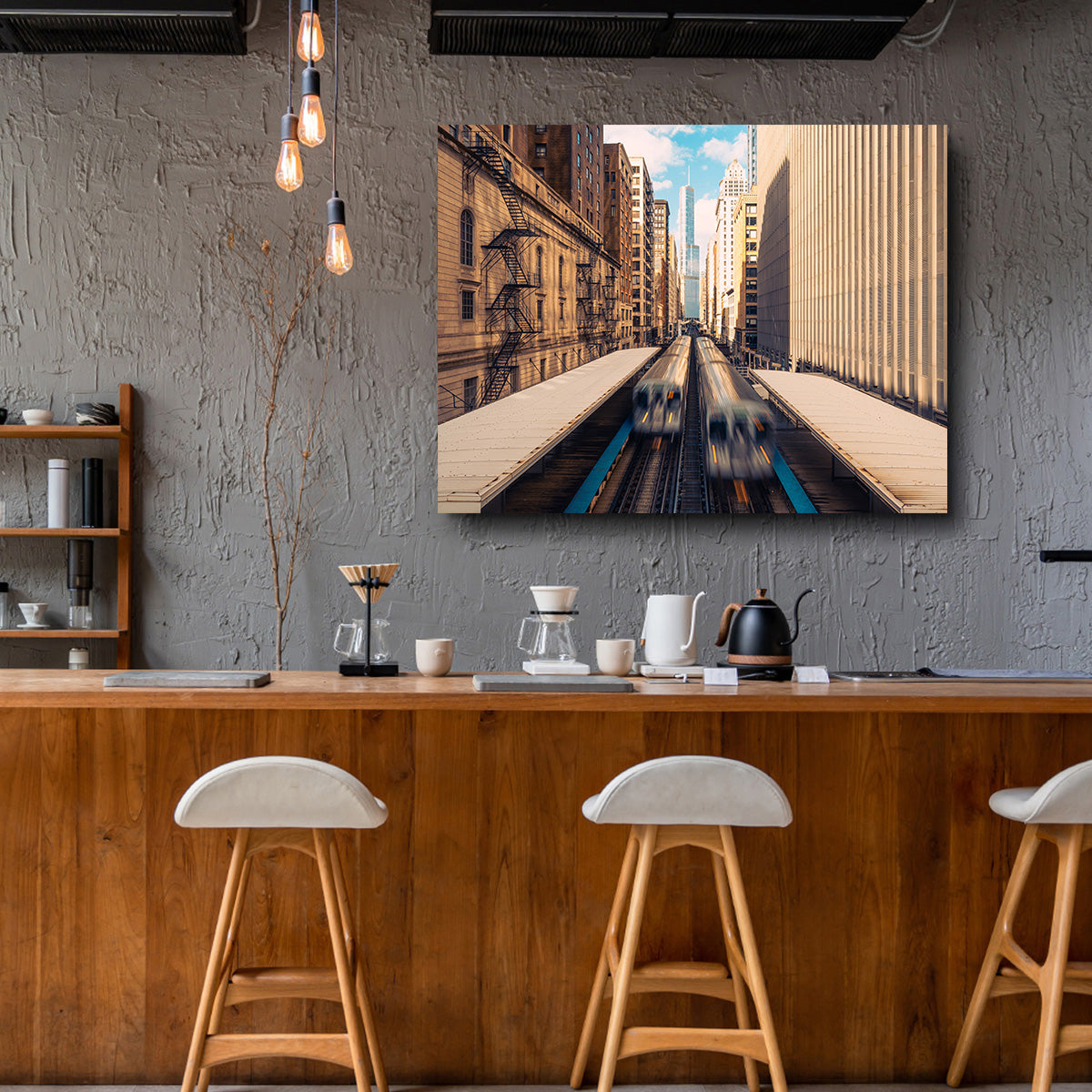 Railway Station Downtown Chicago Wall Art