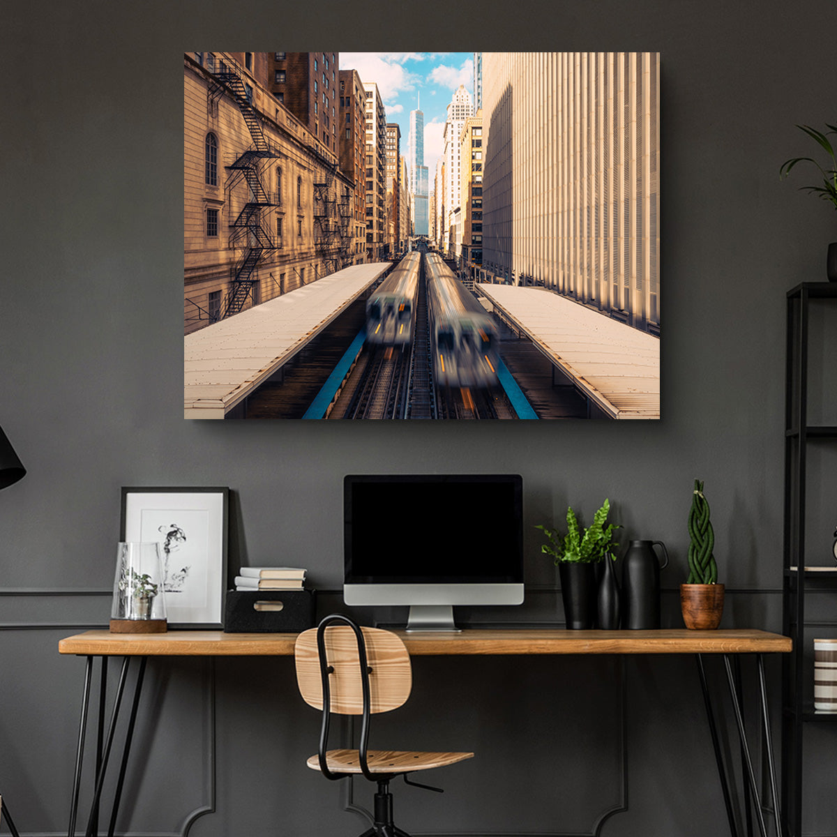 Railway Station Downtown Chicago Wall Art