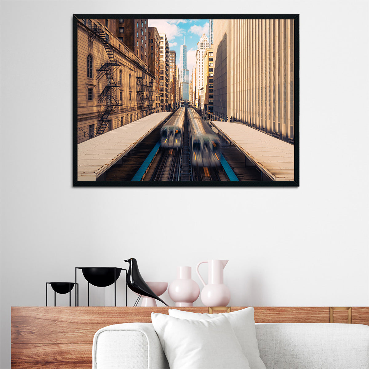 Railway Station Downtown Chicago Wall Art