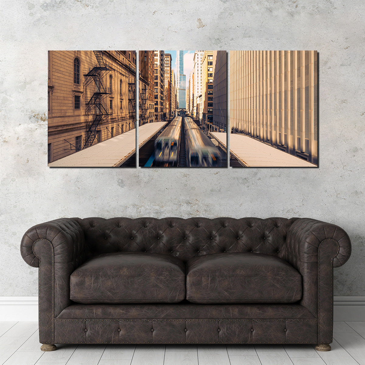 Railway Station Downtown Chicago Wall Art