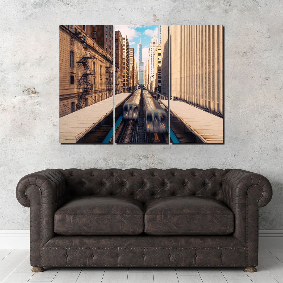 Railway Station Downtown Chicago Wall Art