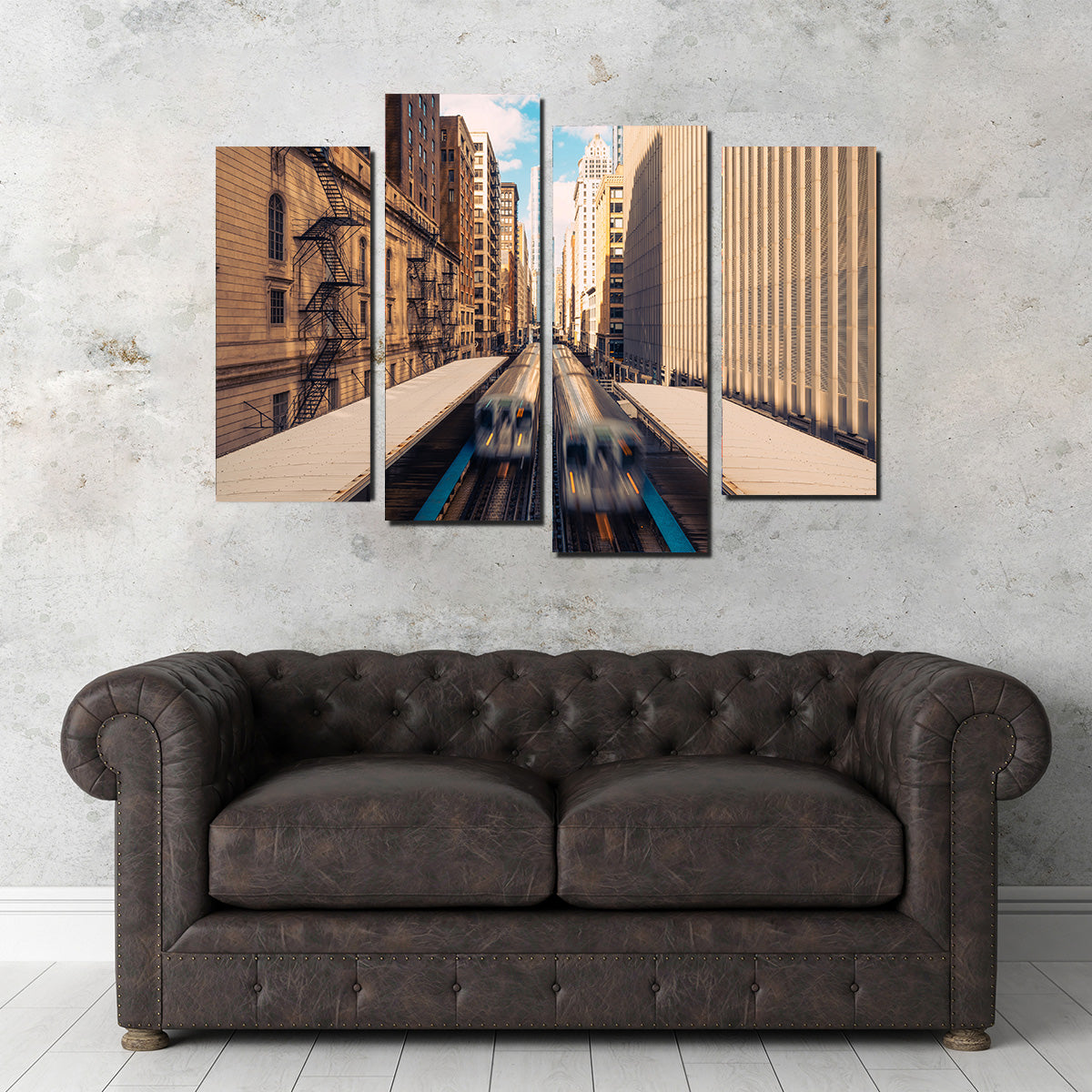 Railway Station Downtown Chicago Wall Art