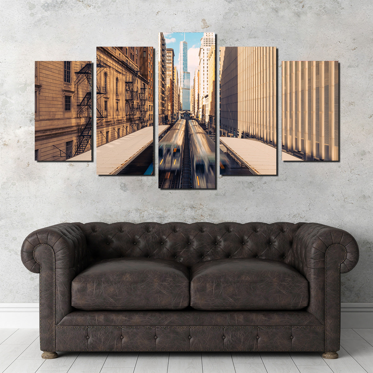Railway Station Downtown Chicago Wall Art