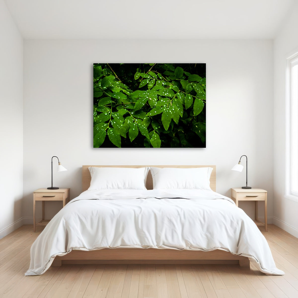 AUTO-MOCKUP ROOM | Rain Drops on Leaves