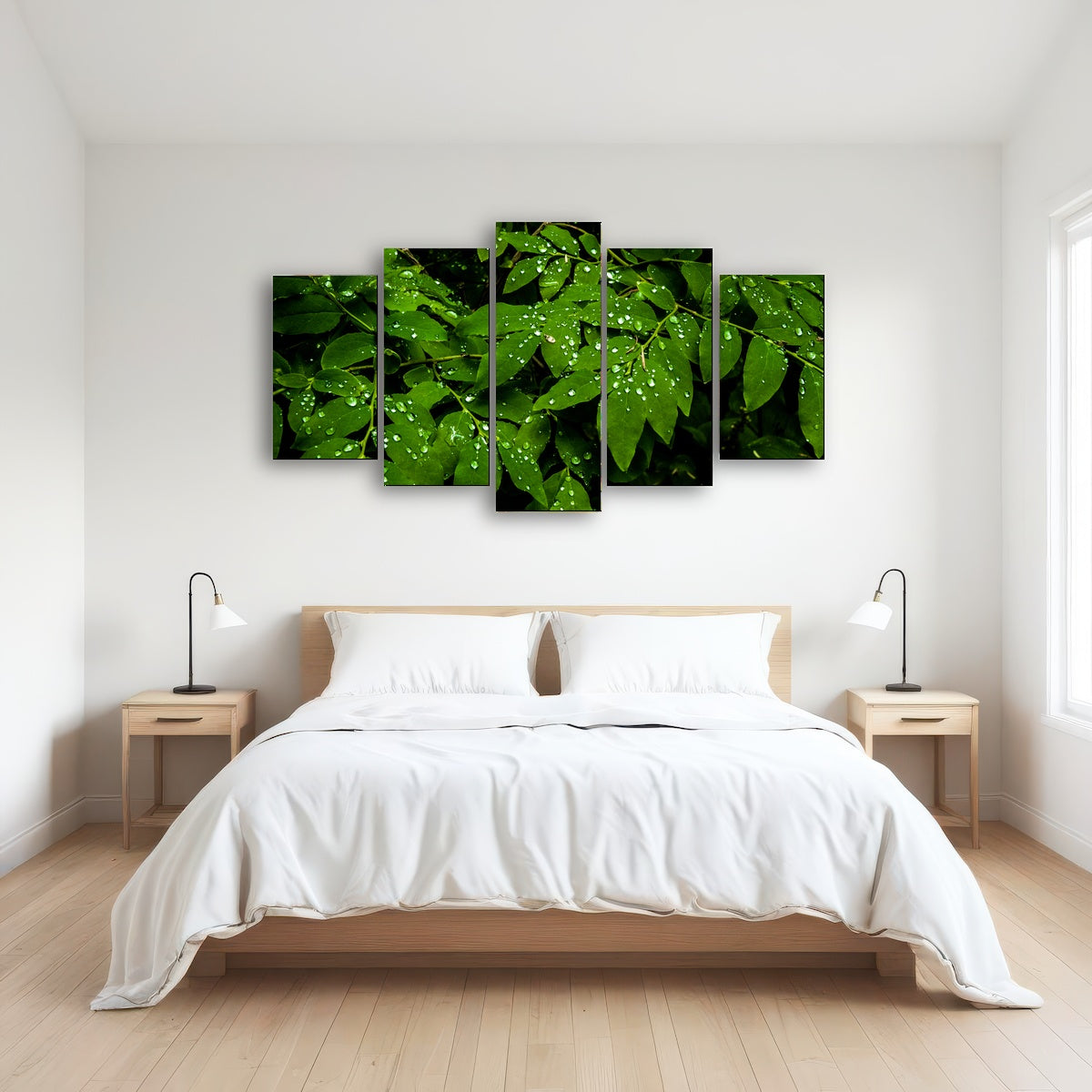 AUTO-MOCKUP ROOM | Rain Drops on Leaves