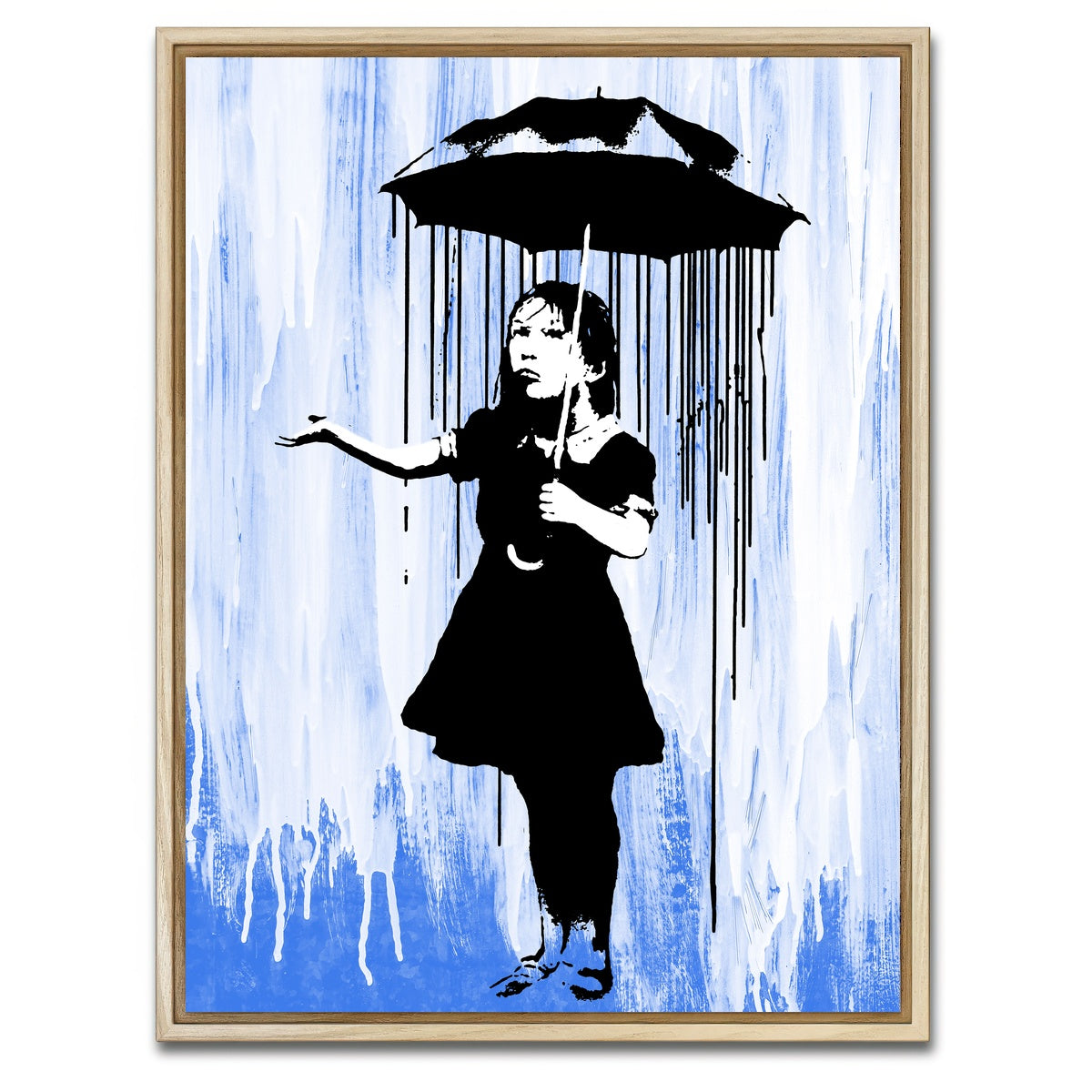 AUTO-MOCKUP WHITE | Rain Girl | 1 Piece | Natural Framed Canvas | group=3x4