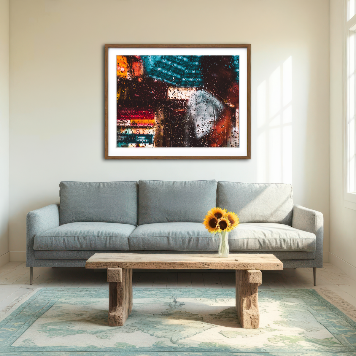 AUTO-MOCKUP ROOM | Rain Wall Art