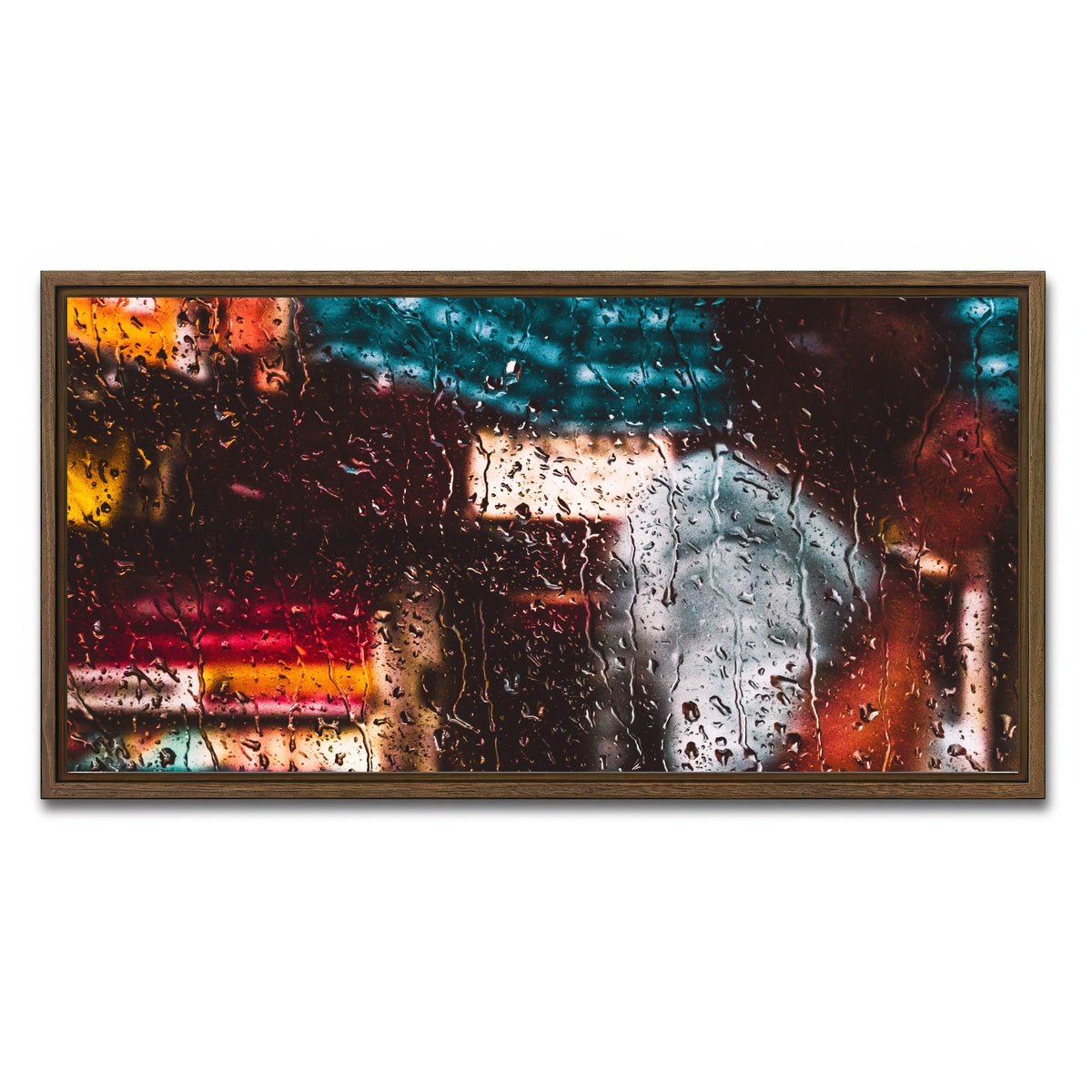 AUTO-MOCKUP WHITE | Rain | 1 Piece | Walnut Framed Canvas | group=2x1
