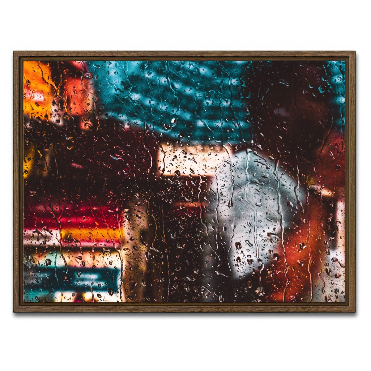 AUTO-MOCKUP WHITE | Rain | 1 Piece | Walnut Framed Canvas | group=4x3