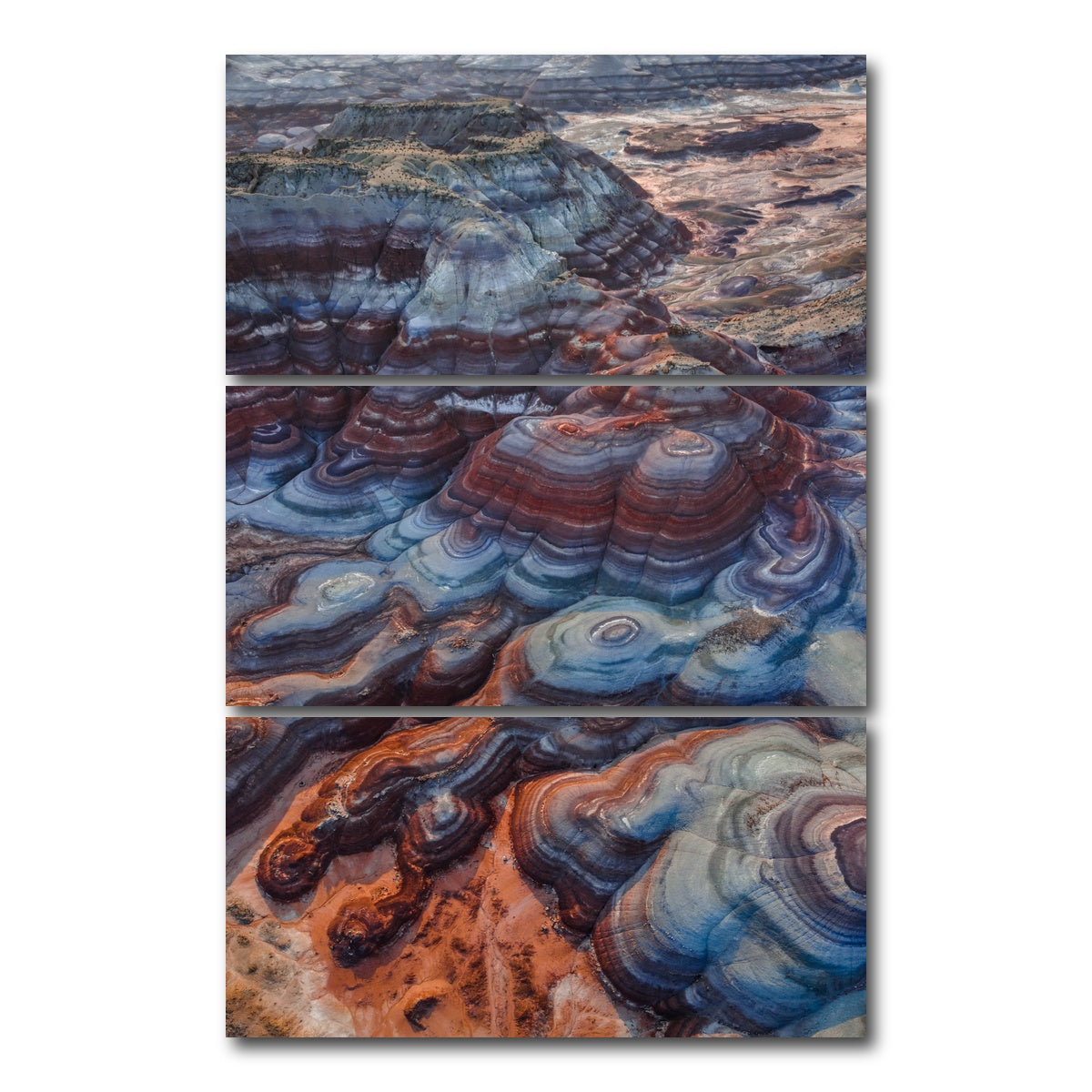 AUTO-MOCKUP WHITE | Rainbow Hills | 3 Piece | Gallery Wrap Canvas | group=12x24_stacked