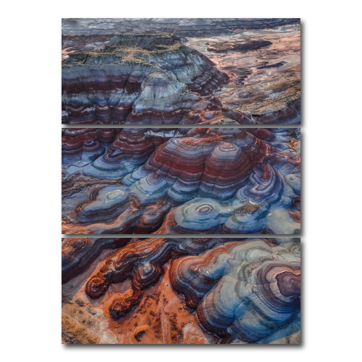 AUTO-MOCKUP WHITE | Rainbow Hills | 3 Piece | Gallery Wrap Canvas | group=8x18_stacked