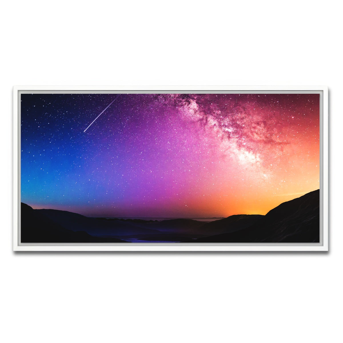AUTO-MOCKUP WHITE | Rainbow Night | 1 Piece | White Framed Canvas | group=2x1