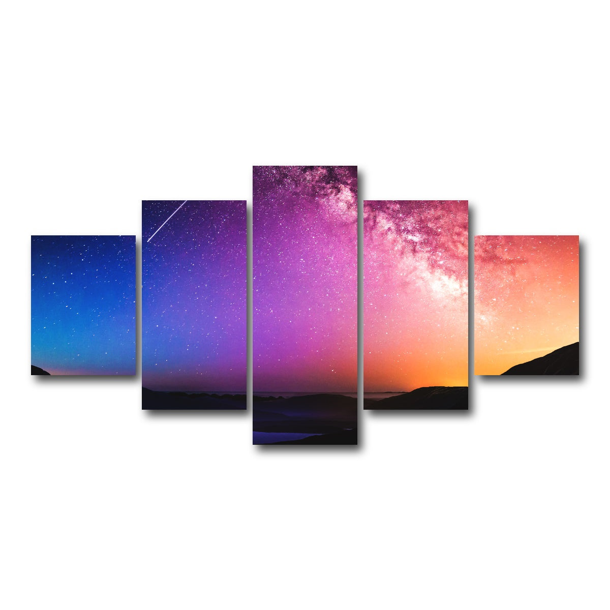 AUTO-MOCKUP WHITE | Rainbow Night | 5 Piece | Gallery Wrap Canvas | group=5_short