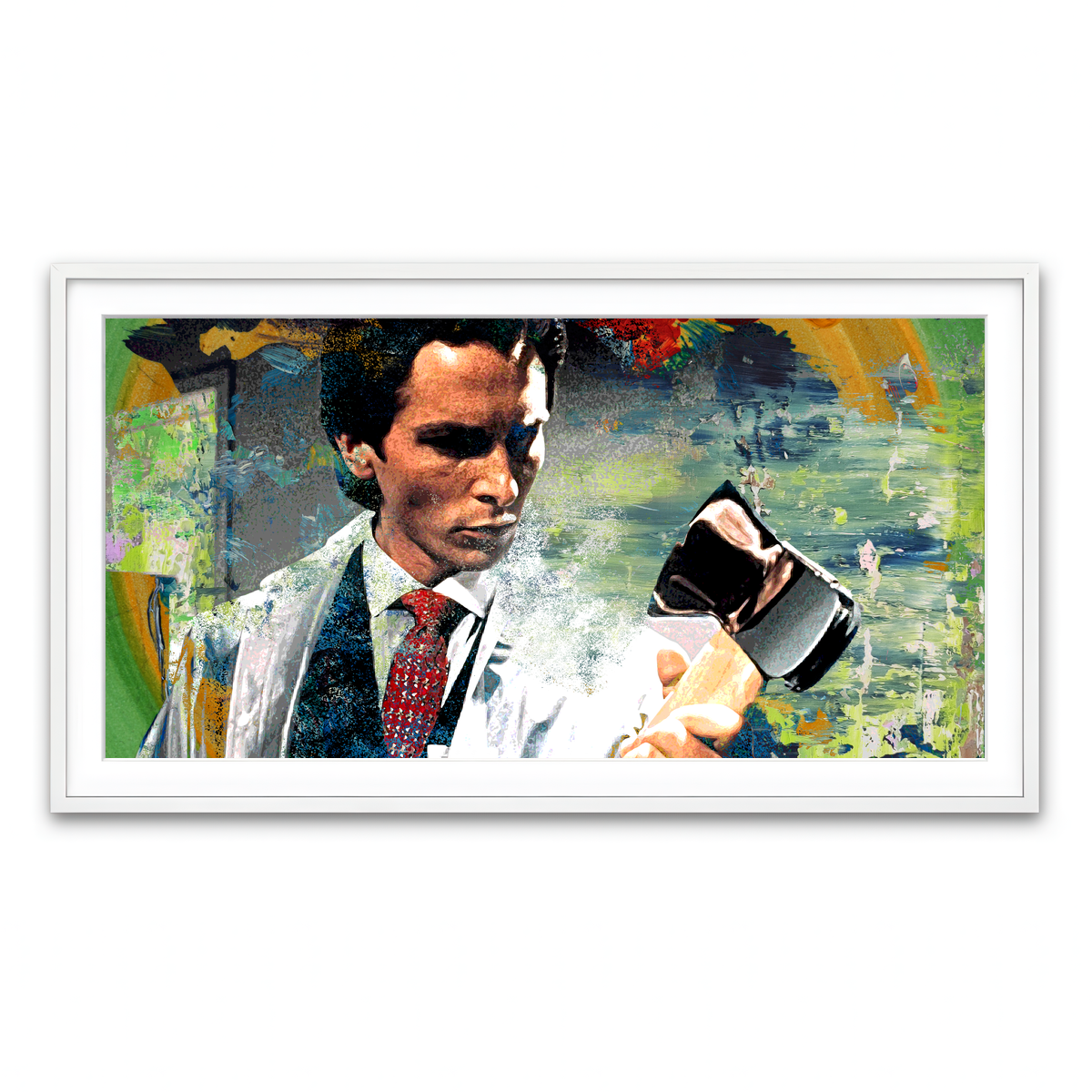 Framed Print 2x1 White