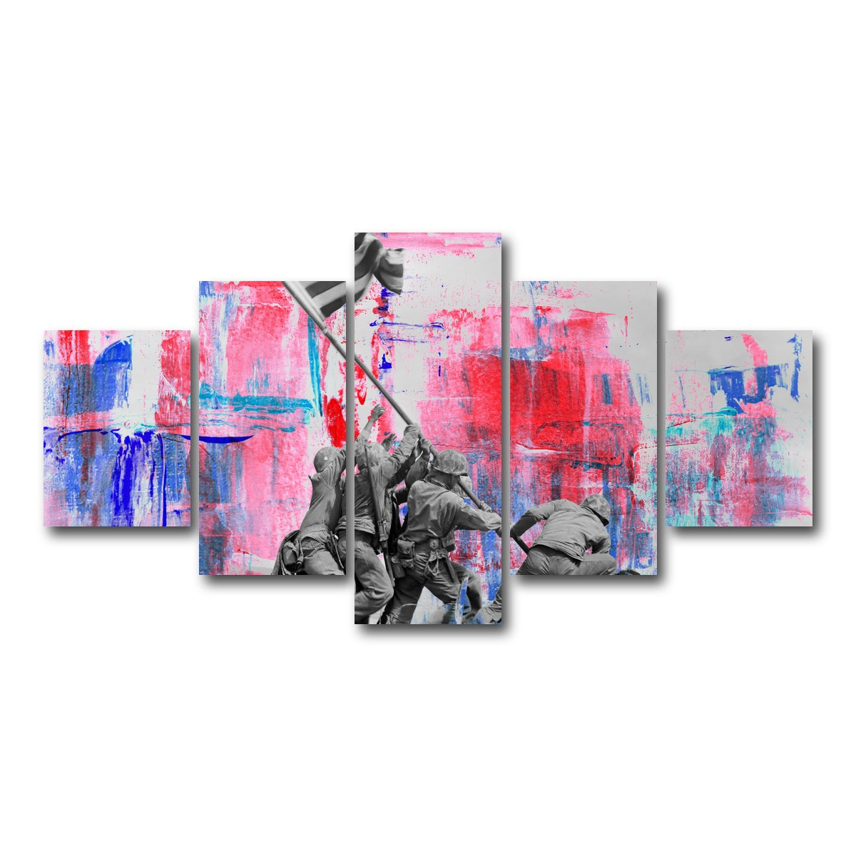 AUTO-MOCKUP WHITE | Raising the Flag on Iwo Jima | 5 Piece | Gallery Wrap Canvas | group=5_short