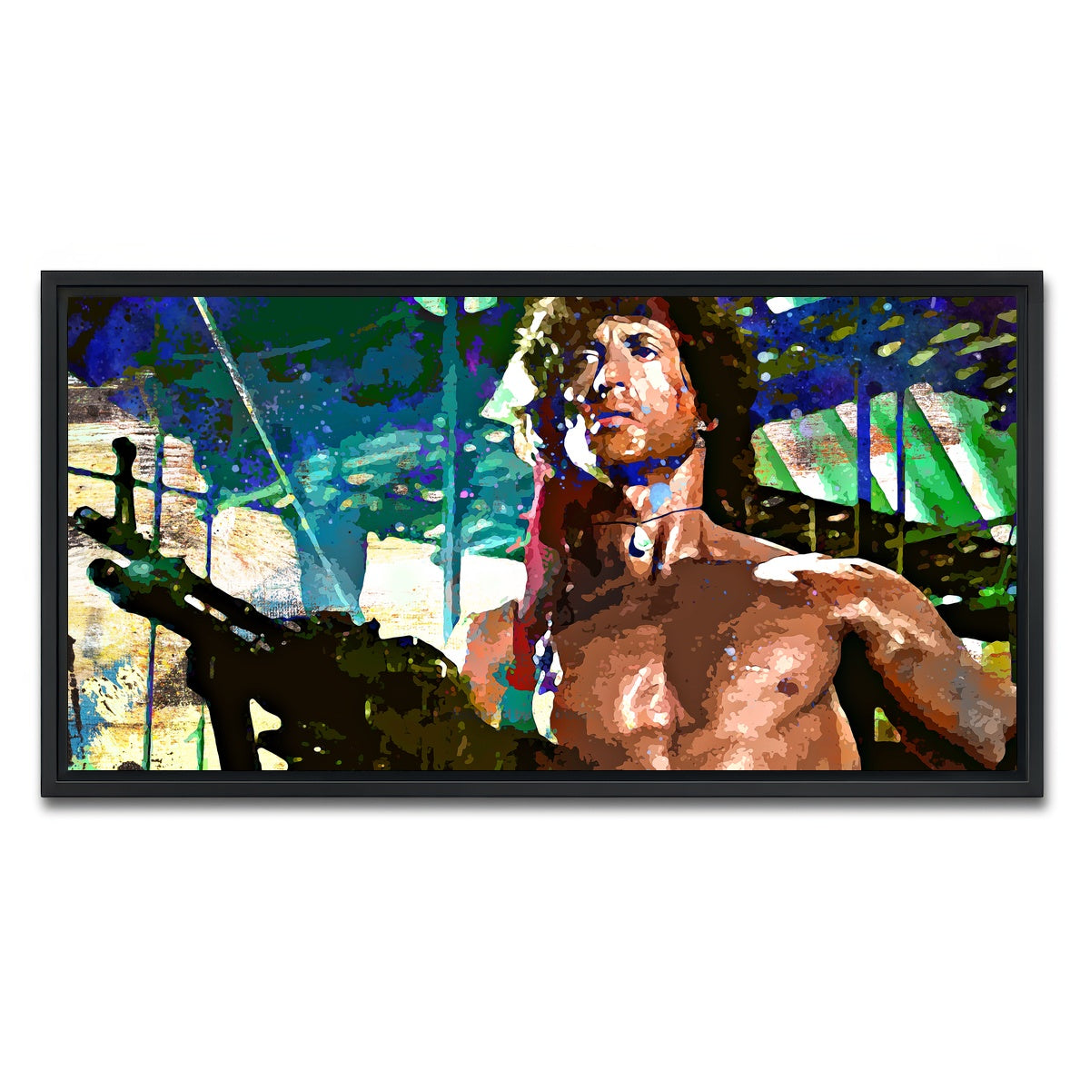 AUTO-MOCKUP WHITE | Rambo | 1 Piece | Black Framed Canvas | group=2x1