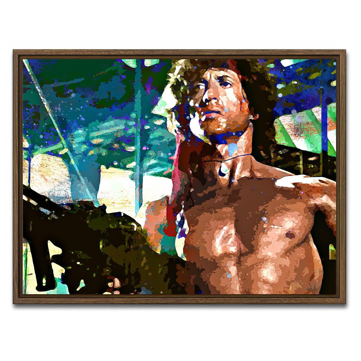 AUTO-MOCKUP WHITE | Rambo | 1 Piece | Walnut Framed Canvas | group=4x3