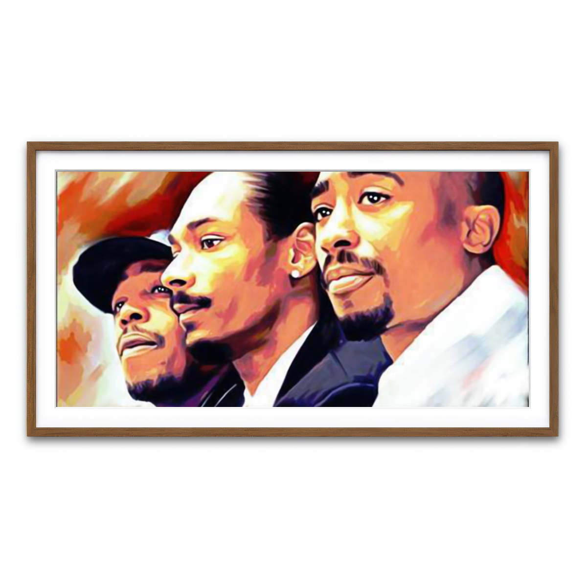 Framed Print 2x1 Walnut