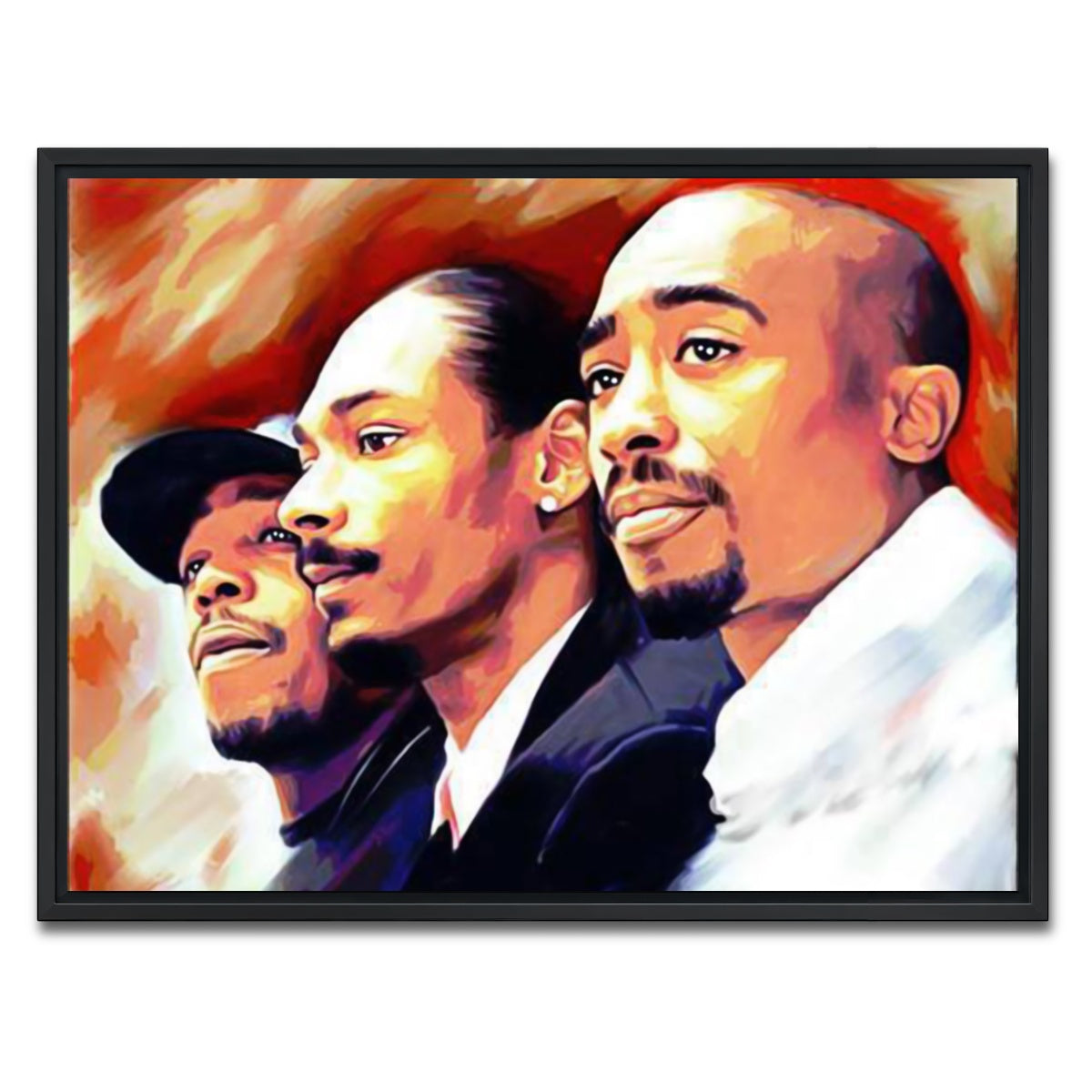 AUTO-MOCKUP WHITE | Rap Legends | 1 Piece | Black Framed Canvas | group=4x3