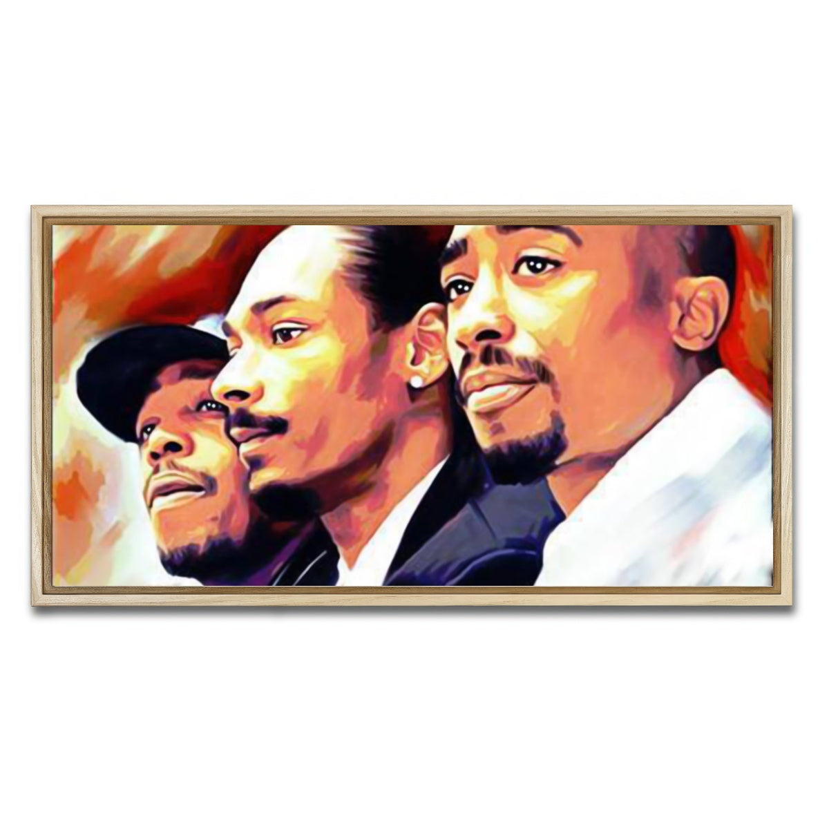 AUTO-MOCKUP WHITE | Rap Legends | 1 Piece | Natural Framed Canvas | group=2x1