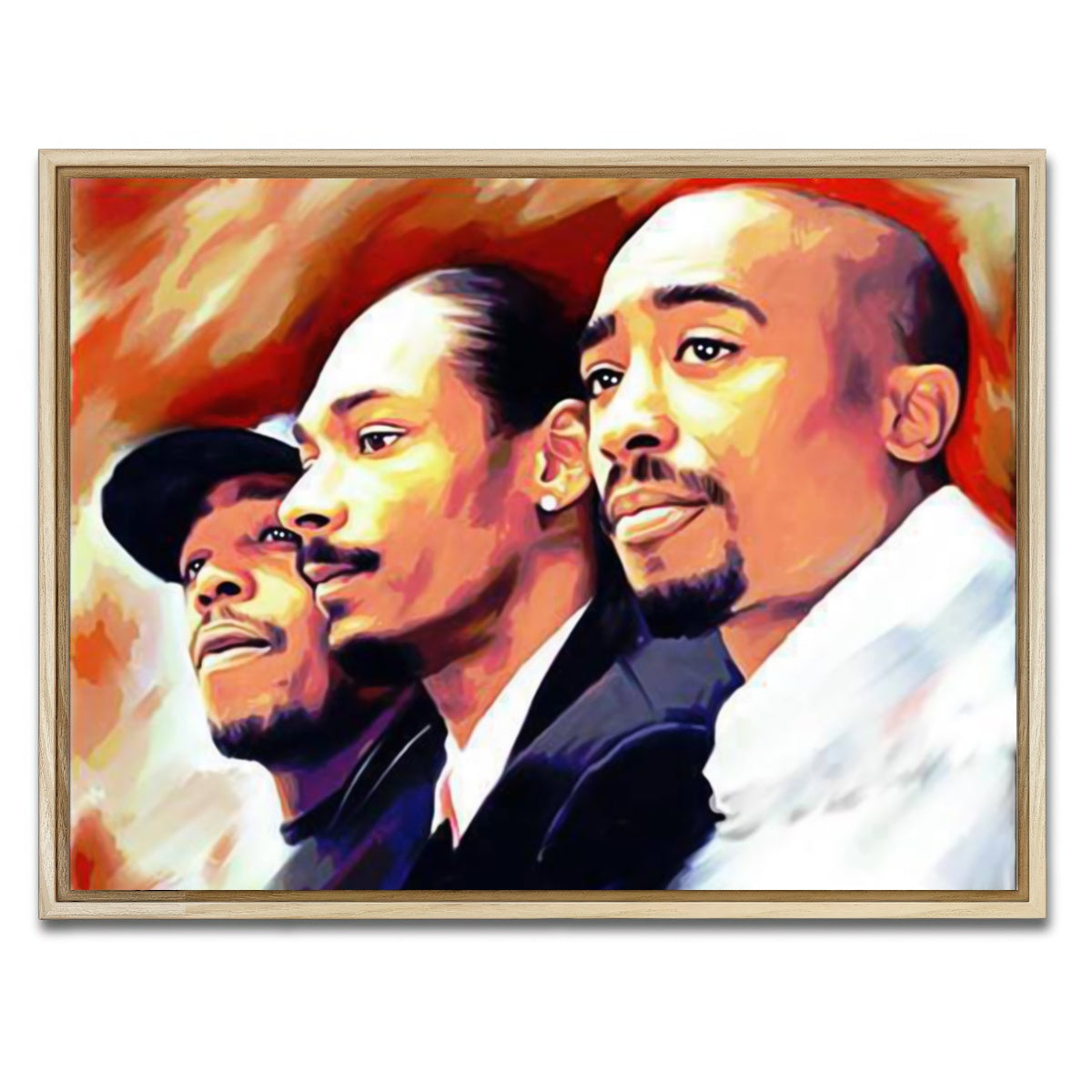 AUTO-MOCKUP WHITE | Rap Legends | 1 Piece | Natural Framed Canvas | group=4x3
