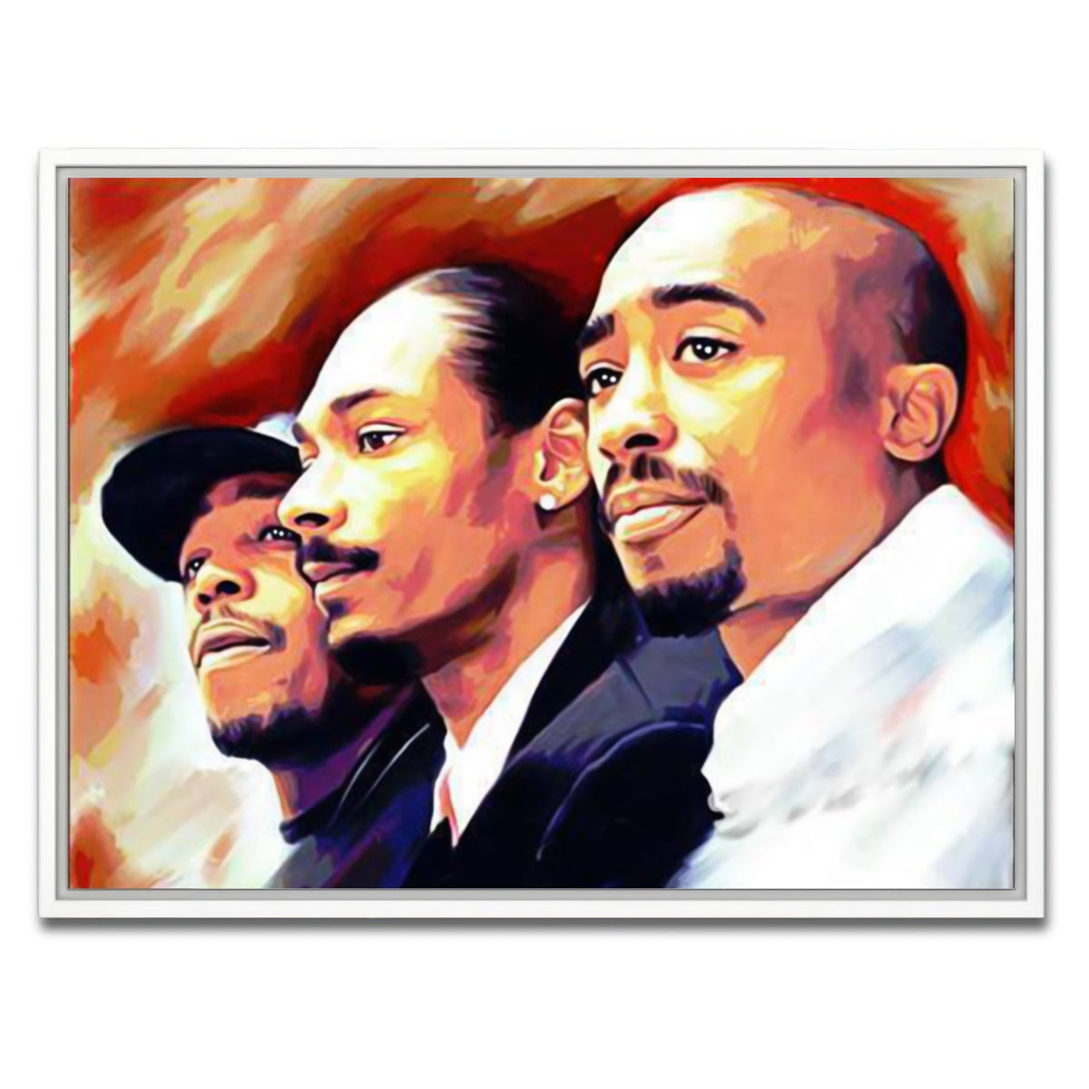 AUTO-MOCKUP WHITE | Rap Legends | 1 Piece | White Framed Canvas | group=4x3