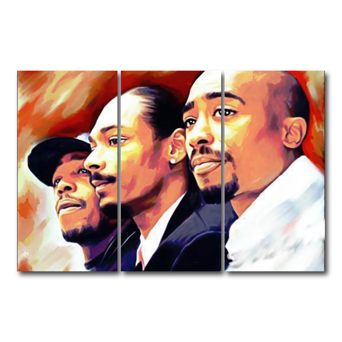 AUTO-MOCKUP WHITE | Rap Legends | 3 Piece | Gallery Wrap Canvas | group=12x24