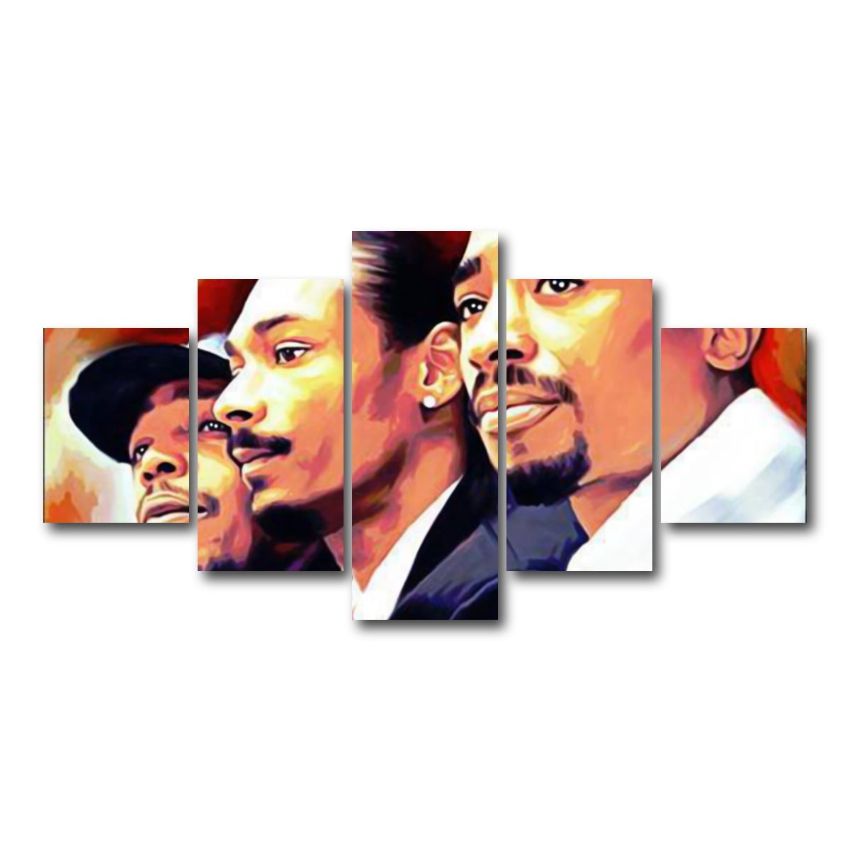 AUTO-MOCKUP WHITE | Rap Legends | 5 Piece | Gallery Wrap Canvas | group=5_short