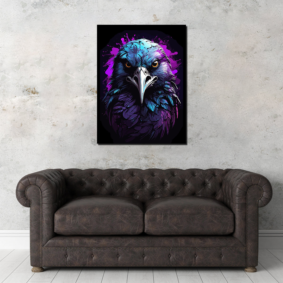 Raven Animal Colorful Wall Art