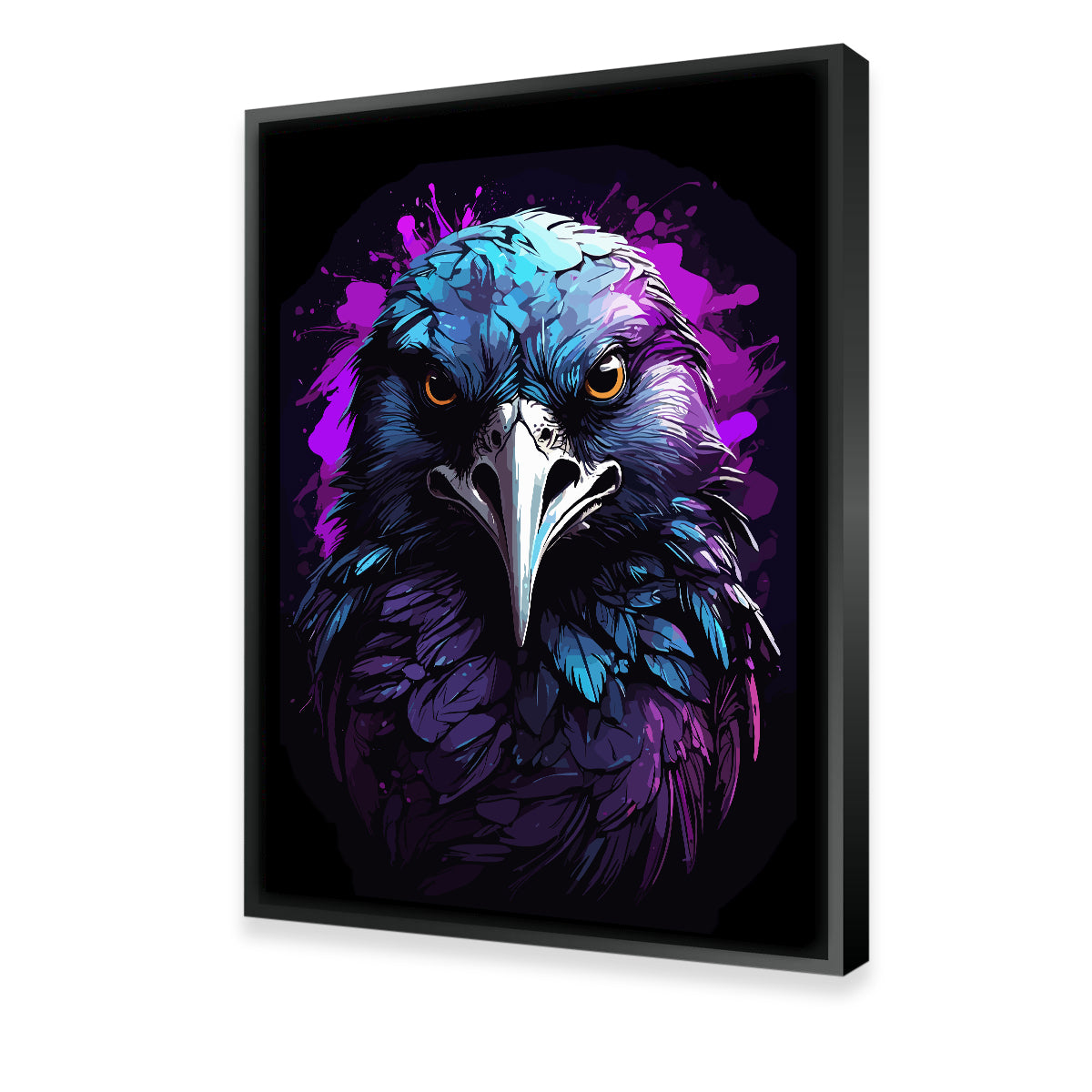 Raven Animal Colorful Wall Art
