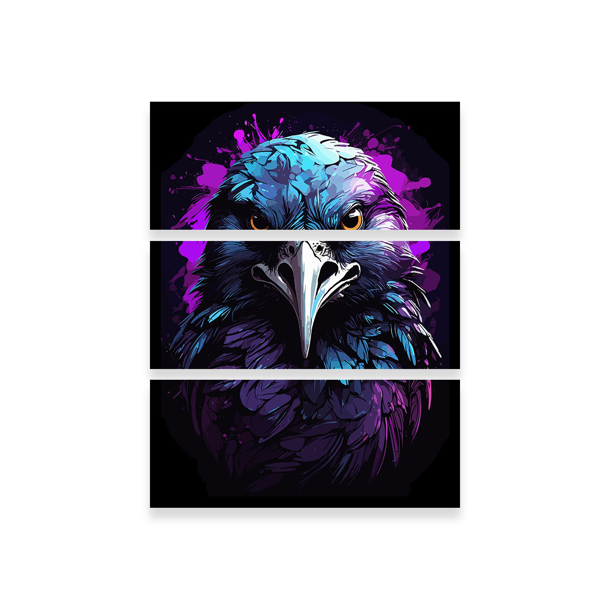 Raven Animal Colorful Wall Art