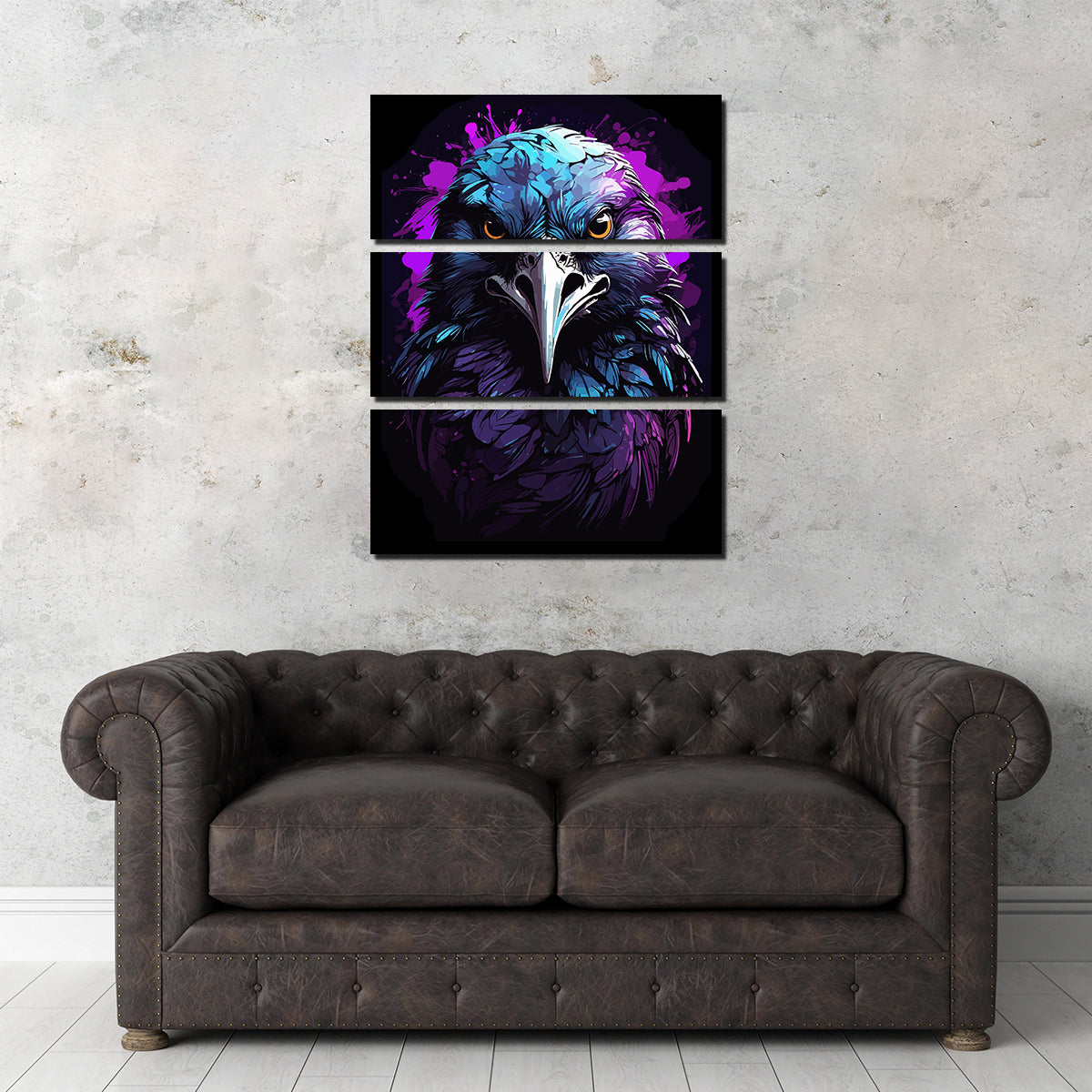 Raven Animal Colorful Wall Art