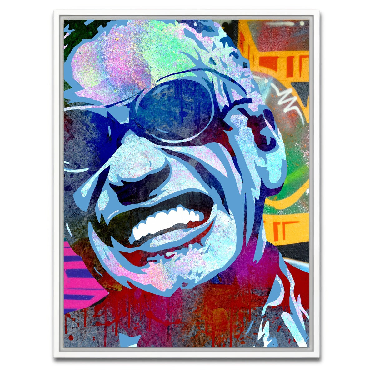AUTO-MOCKUP WHITE | Ray Charles | 1 Piece | White Framed Canvas | group=3x4