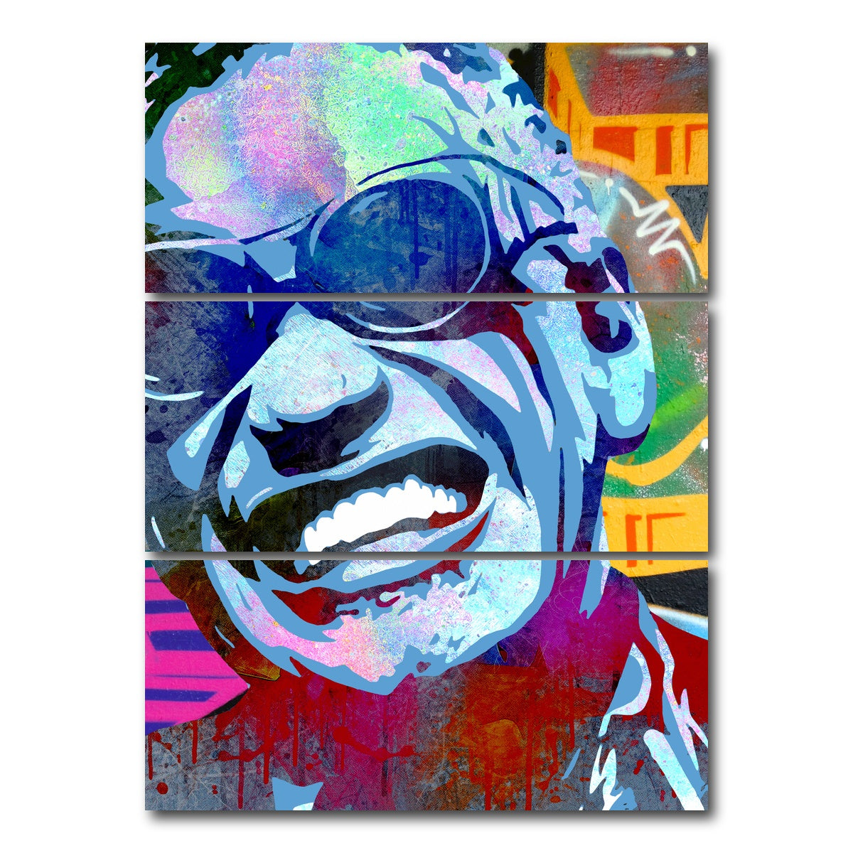 AUTO-MOCKUP WHITE | Ray Charles | 3 Piece | Gallery Wrap Canvas | group=8x18_stacked