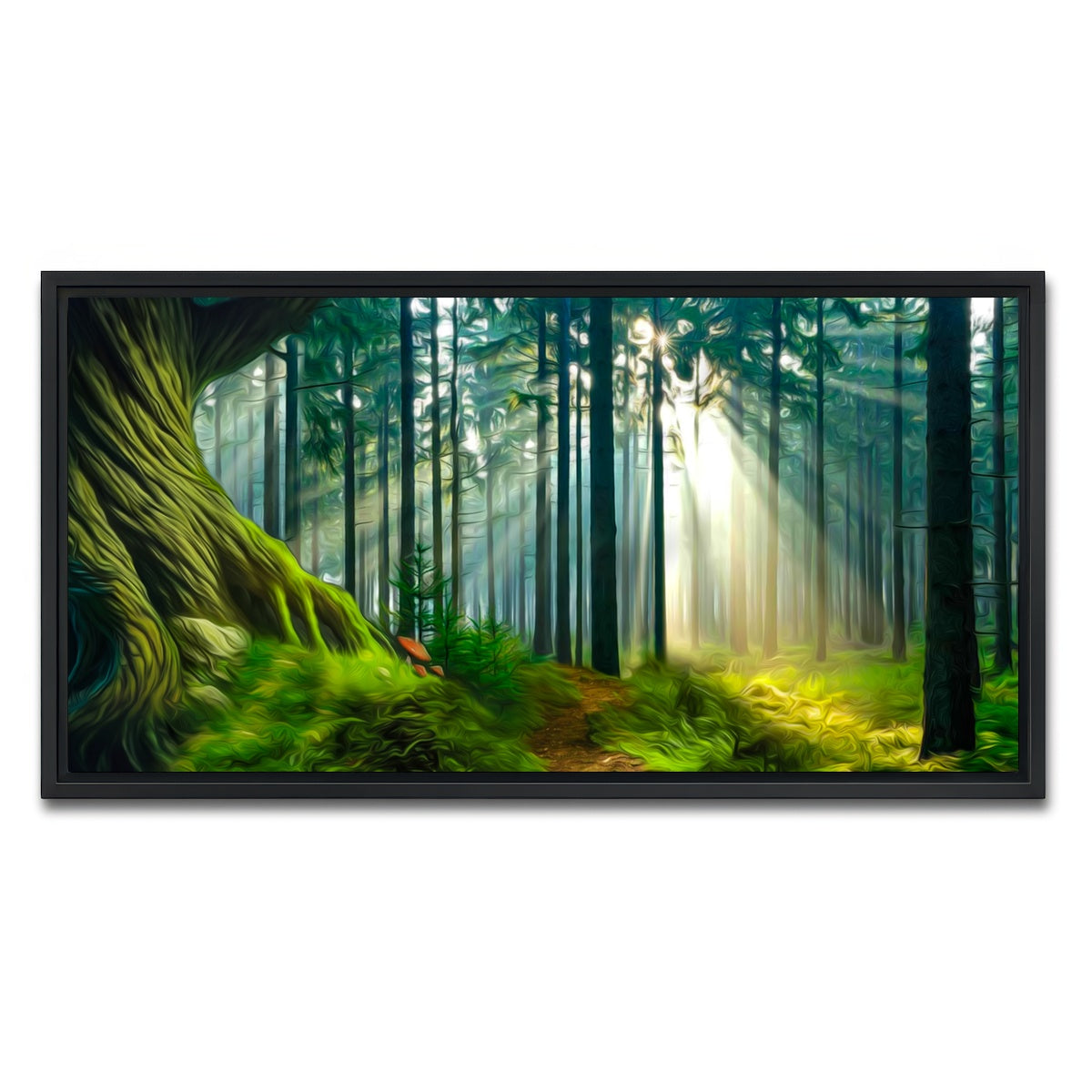 AUTO-MOCKUP WHITE | Rays of Wonder | 1 Piece | Black Framed Canvas | group=2x1
