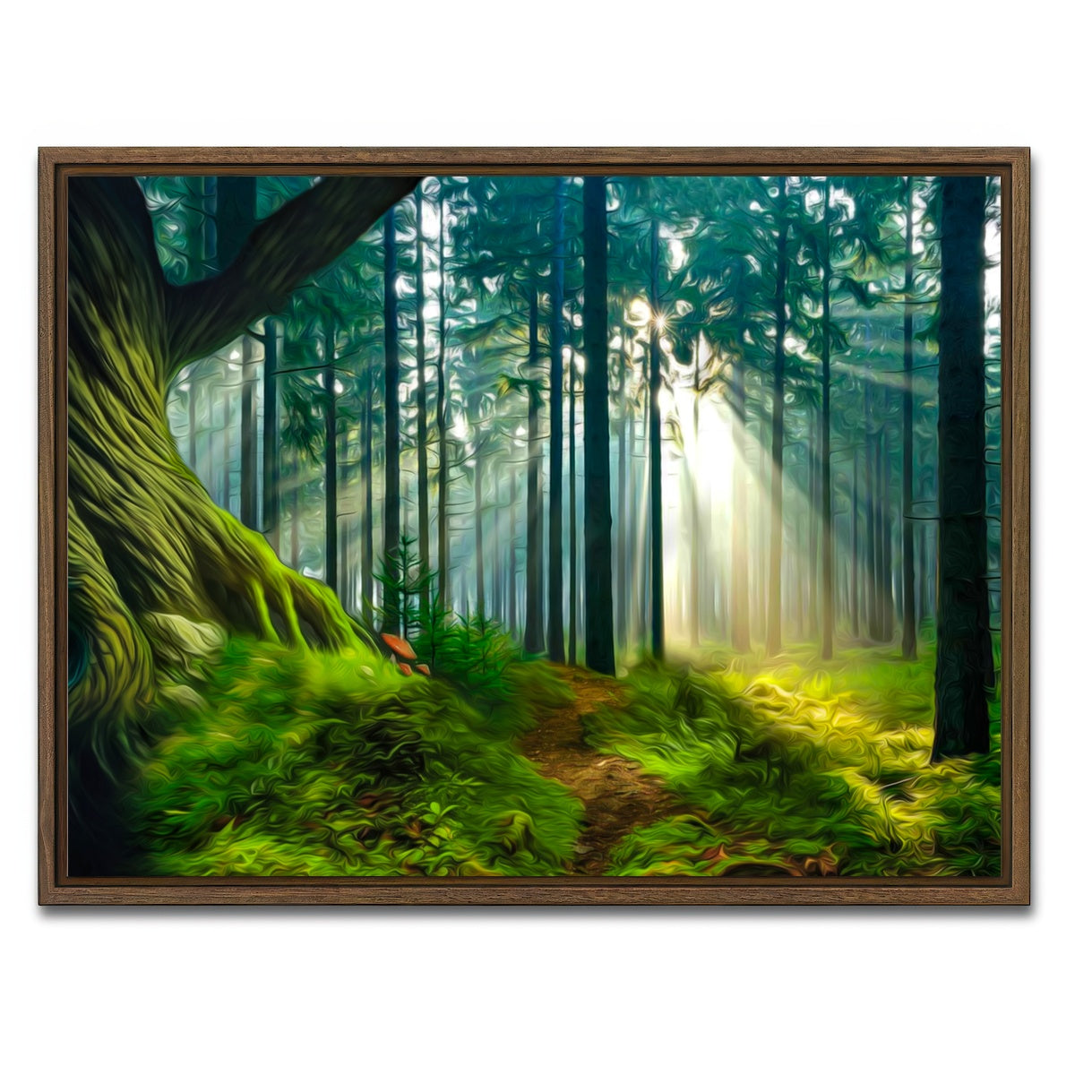 AUTO-MOCKUP WHITE | Rays of Wonder | 1 Piece | Walnut Framed Canvas | group=4x3