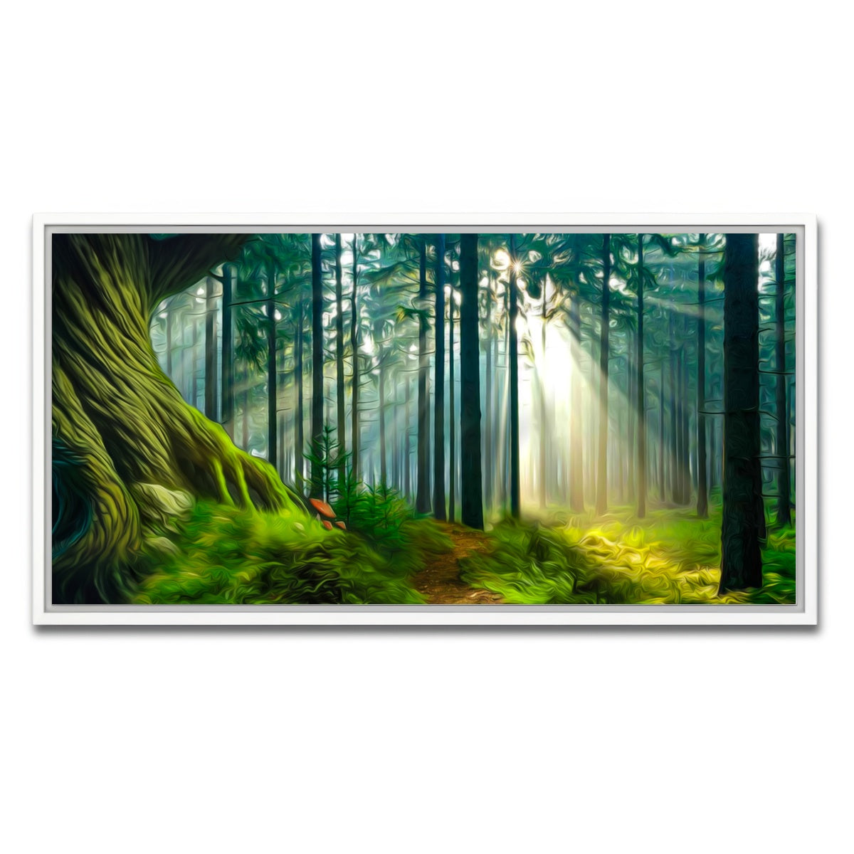 AUTO-MOCKUP WHITE | Rays of Wonder | 1 Piece | White Framed Canvas | group=2x1