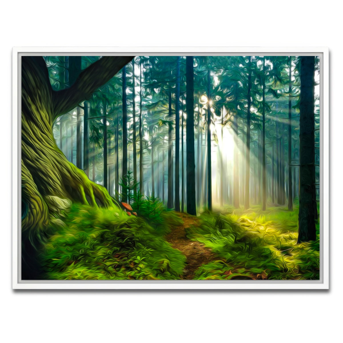 AUTO-MOCKUP WHITE | Rays of Wonder | 1 Piece | White Framed Canvas | group=4x3
