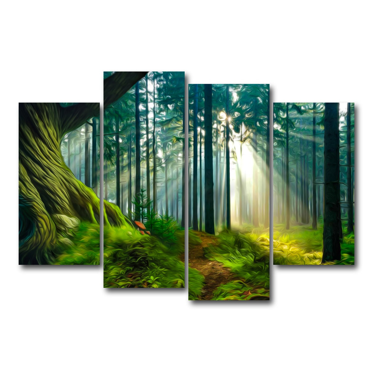 AUTO-MOCKUP WHITE | Rays of Wonder | 4 Piece | Gallery Wrap Canvas | group=4_short