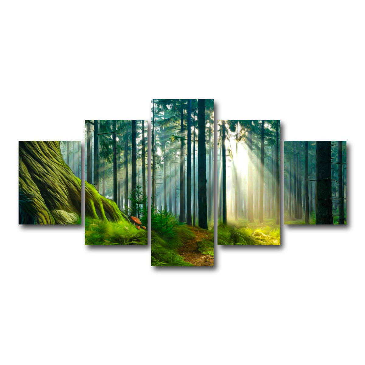 AUTO-MOCKUP WHITE | Rays of Wonder | 5 Piece | Gallery Wrap Canvas | group=5_short