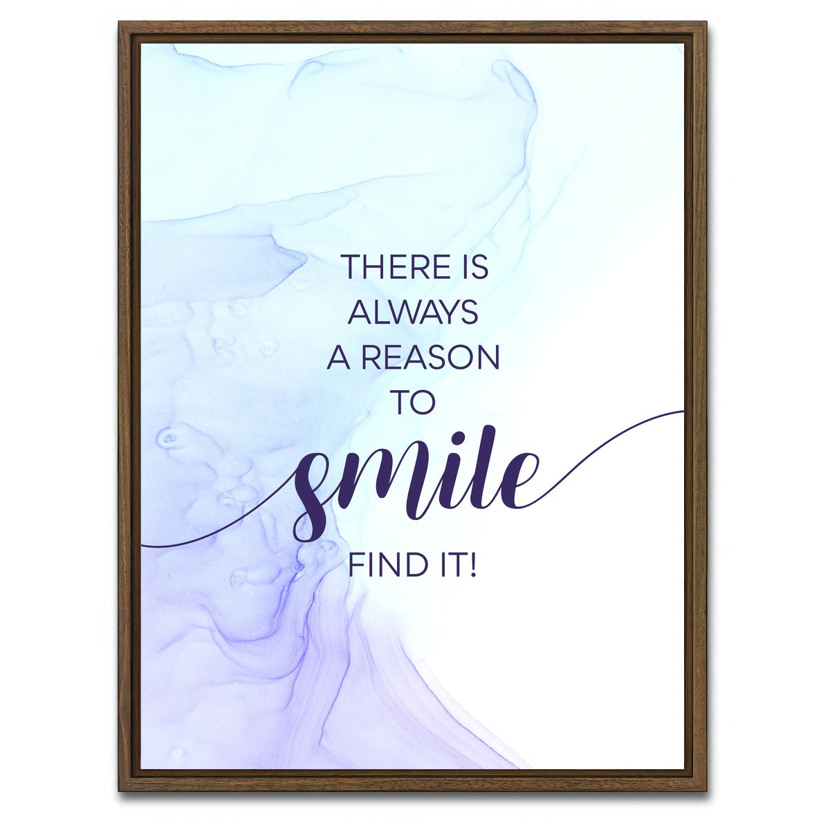 AUTO-MOCKUP WHITE | Reason to Smile | 1 Piece | Walnut Framed Canvas | group=3x4