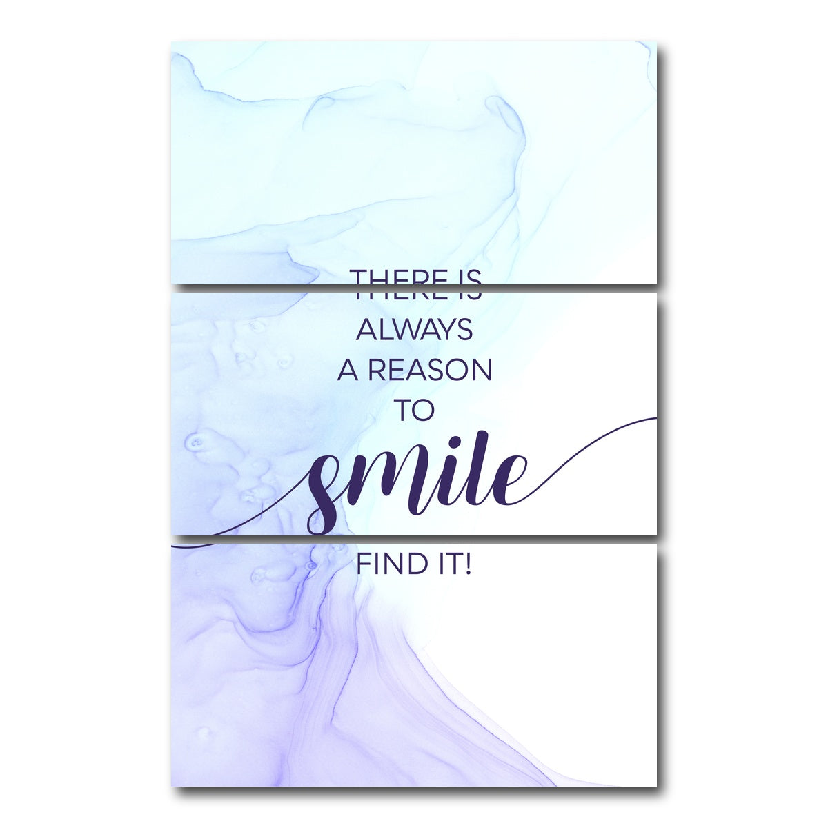 AUTO-MOCKUP WHITE | Reason to Smile | 3 Piece | Gallery Wrap Canvas | group=12x24_stacked