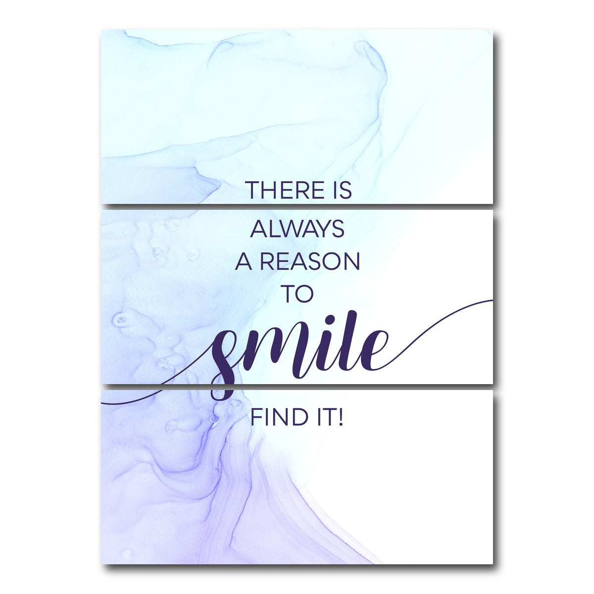 AUTO-MOCKUP WHITE | Reason to Smile | 3 Piece | Gallery Wrap Canvas | group=8x18_stacked