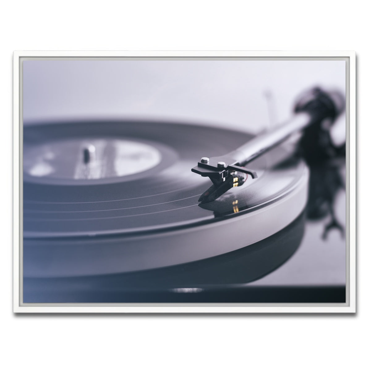 AUTO-MOCKUP WHITE | Record Player | 1 Piece | White Framed Canvas | group=4x3